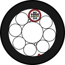 ZTT-Minicâble-HDPE-1x12-012-fibres-G657A1