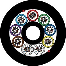 ZTT-Minicâble-HDPE-9x24-216-fibres-G657A1