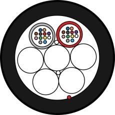 ZTT-Minicâble-HDPE-2x12-024-fibres-G652D