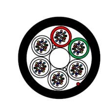 ZTT-Minicâble-HDPE-6x24-144-fibres-G652D-SCS