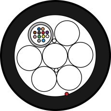 ZTT-Minicâble-HDPE-1x12-012-fibres-G652D-SCS