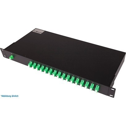 KEV 19" 1HE Splitter Modul FOCO PLC 8x 1:2 